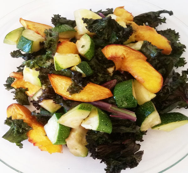 ROASTED KALE WITH PEACH & SQUASH
