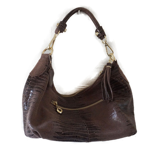 Bronze Python Embossed Tote - CHANCEUSES