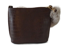 Brown Tote with Faux Fur Handle - CHANCEUSES