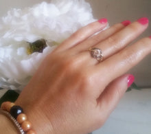 Solid 14k Yellow Gold Ring with Diamond & Saphire - CHANCEUSES